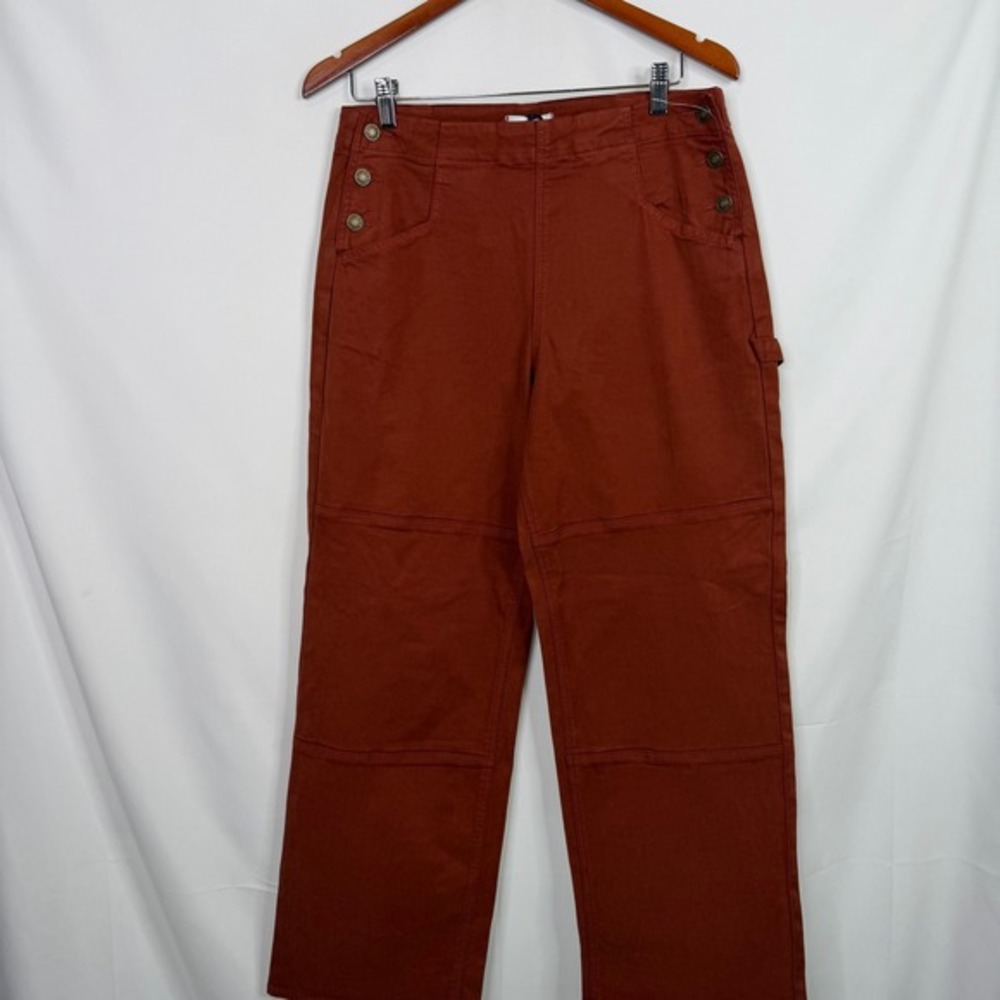 Studio Blue Smoked Paprika Wide Leg Utility Carpenter Pants Size 30 NWT - Picture 4 of 7